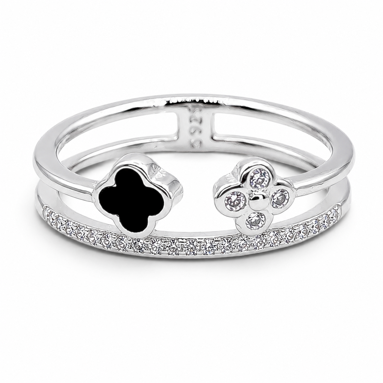 Anillo Negro Van Plata Ley 925