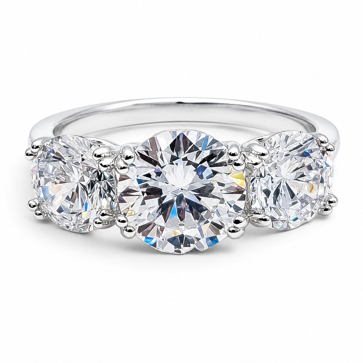 Anillo 3 Zirconias Plata Ley 925