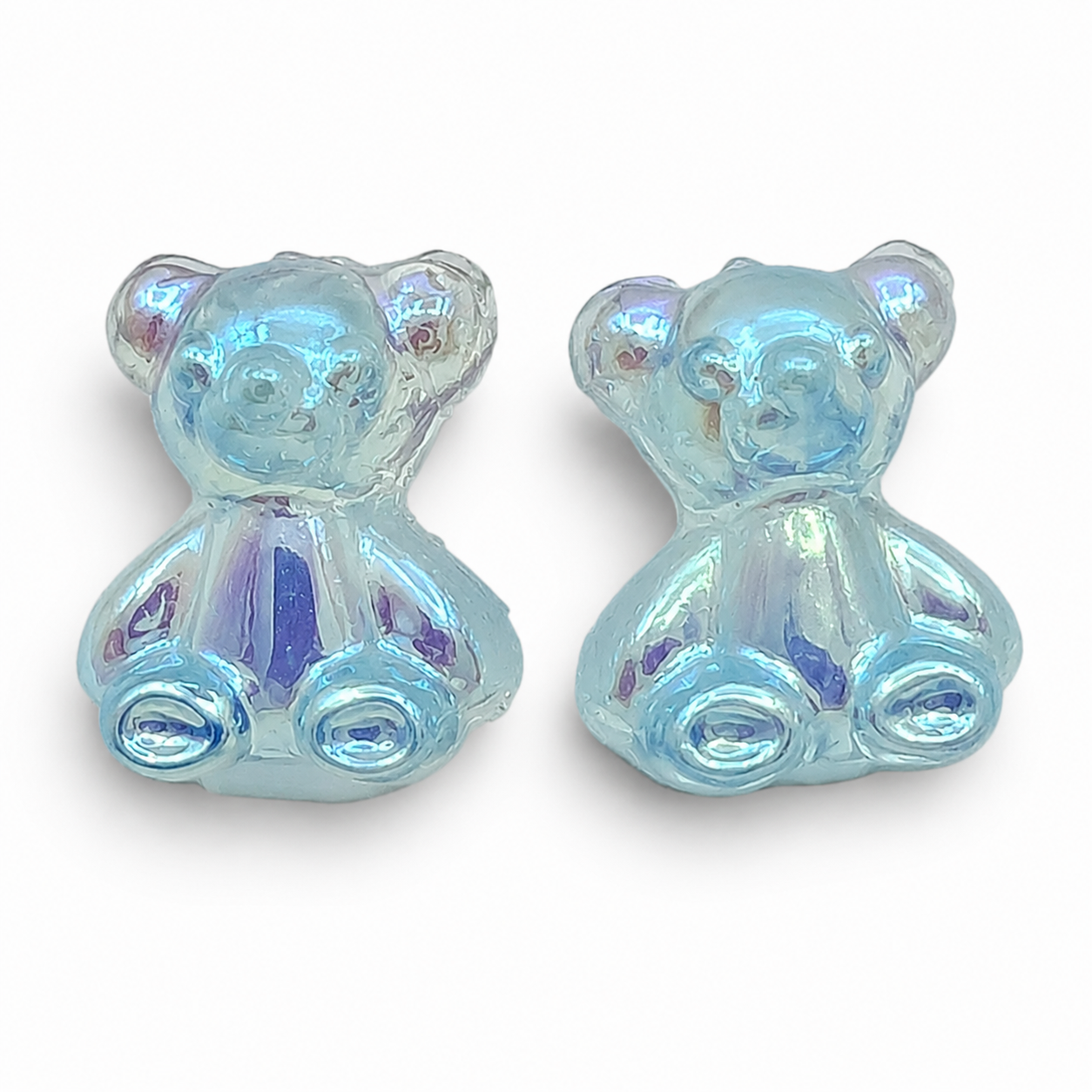 Broquel Osito Azul Plata Ley 925