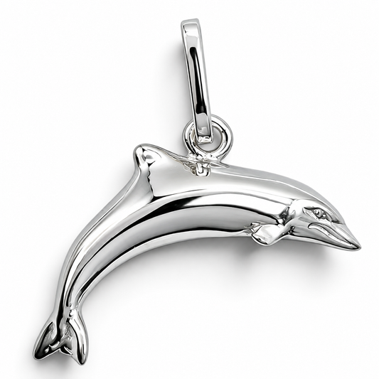 Dije Delfin Liso Plata Ley 925