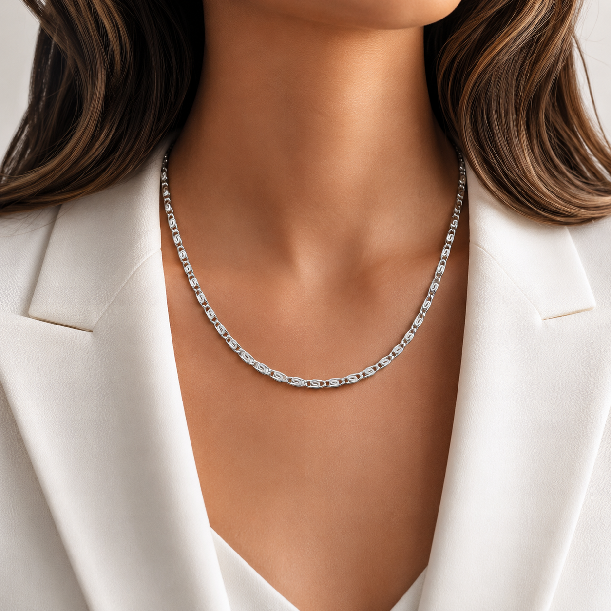 Cadena Egipcio 1mm Plata Ley 925