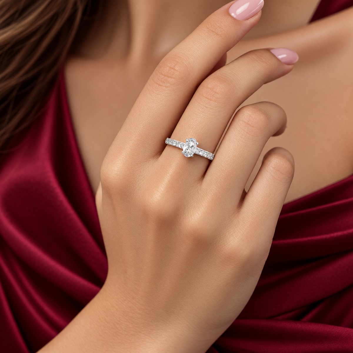 Anillo Blanca Zirconia Plata Ley 925
