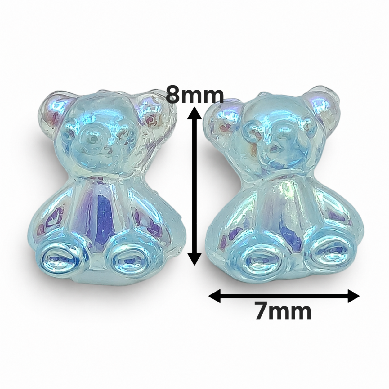 Broquel Osito Azul Plata Ley 925