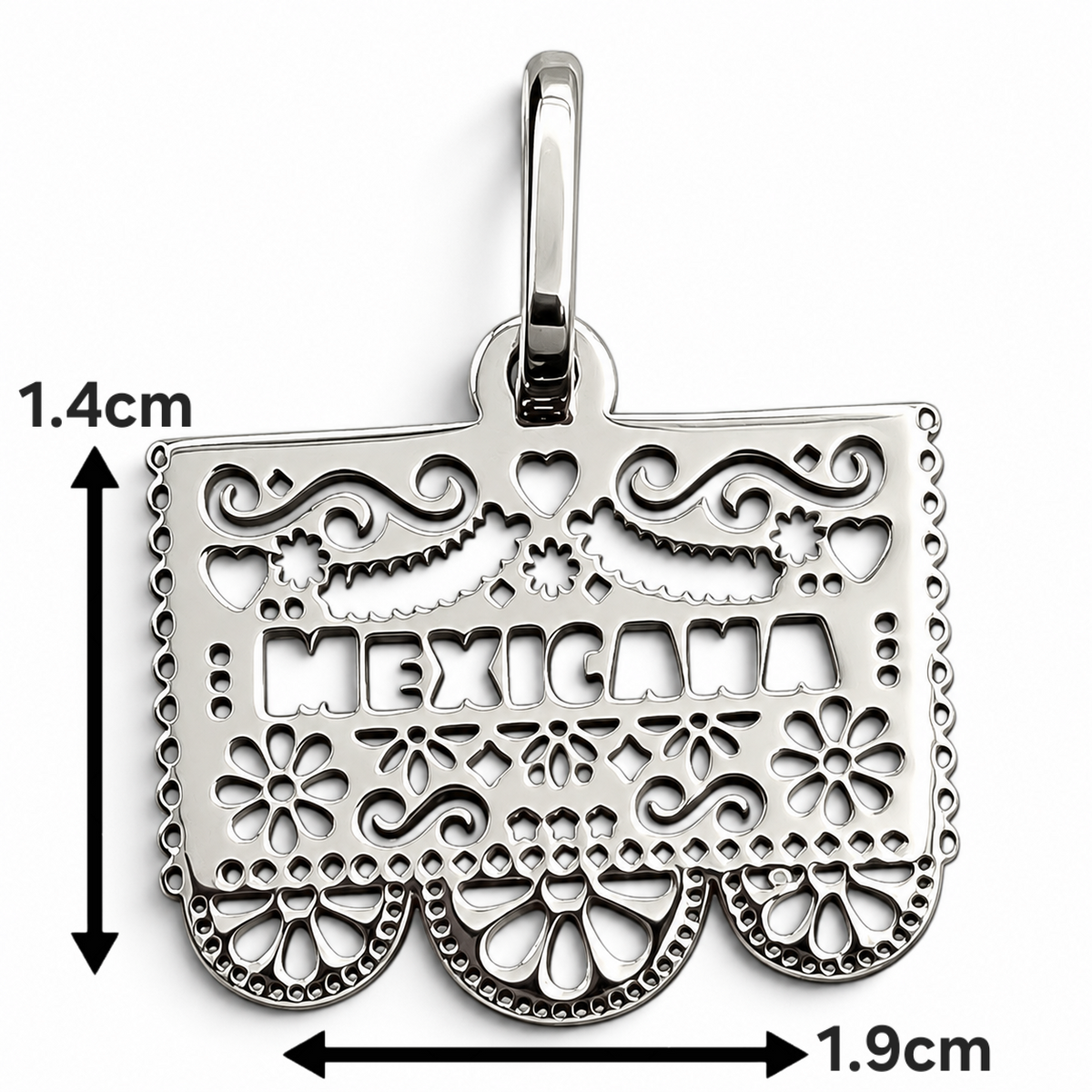 Dije Papel Picado Mexicana Plata Ley 925
