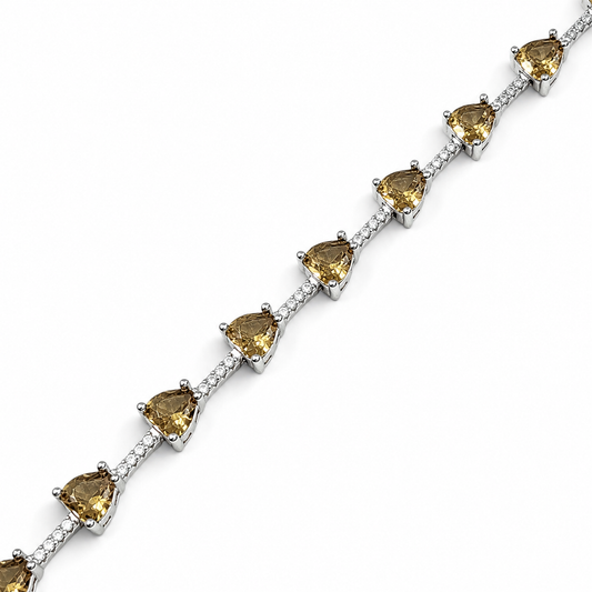Pulsera Corazones Chicos Zultanita Plata Ley 925