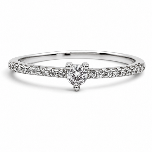 Anillo Zirconia Chica Plata Ley 925