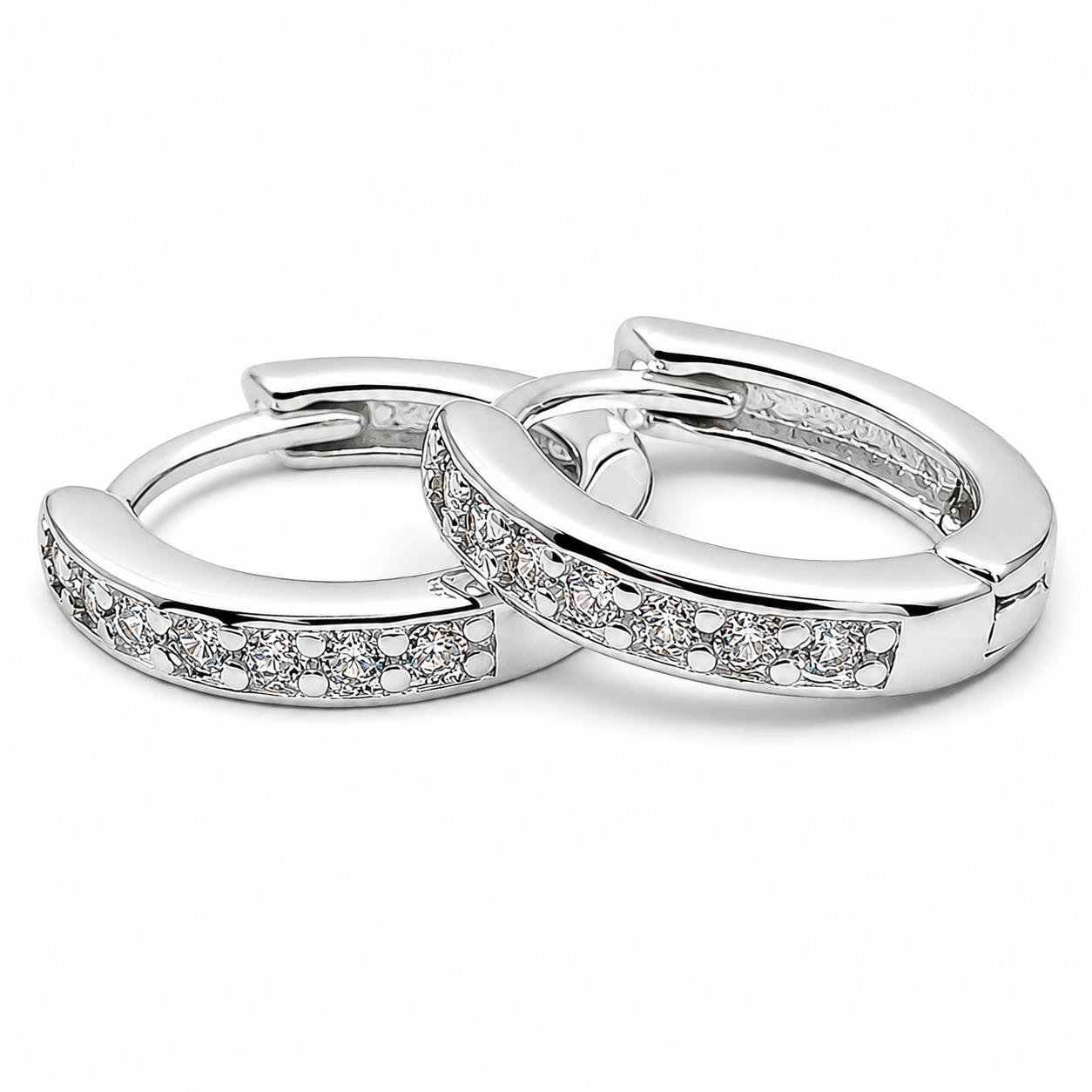 Hugguies Zirconias Plata Ley 925