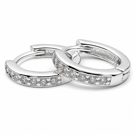 Hugguies Zirconias Plata Ley 925