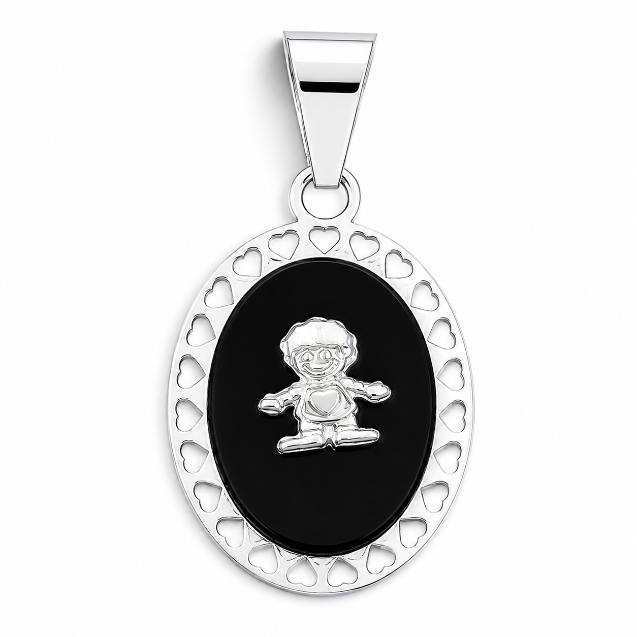 Dije Oscuro Niño Plata Ley 925