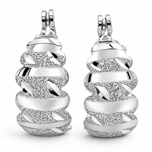 Arracada Chica Linea Plata Ley 925