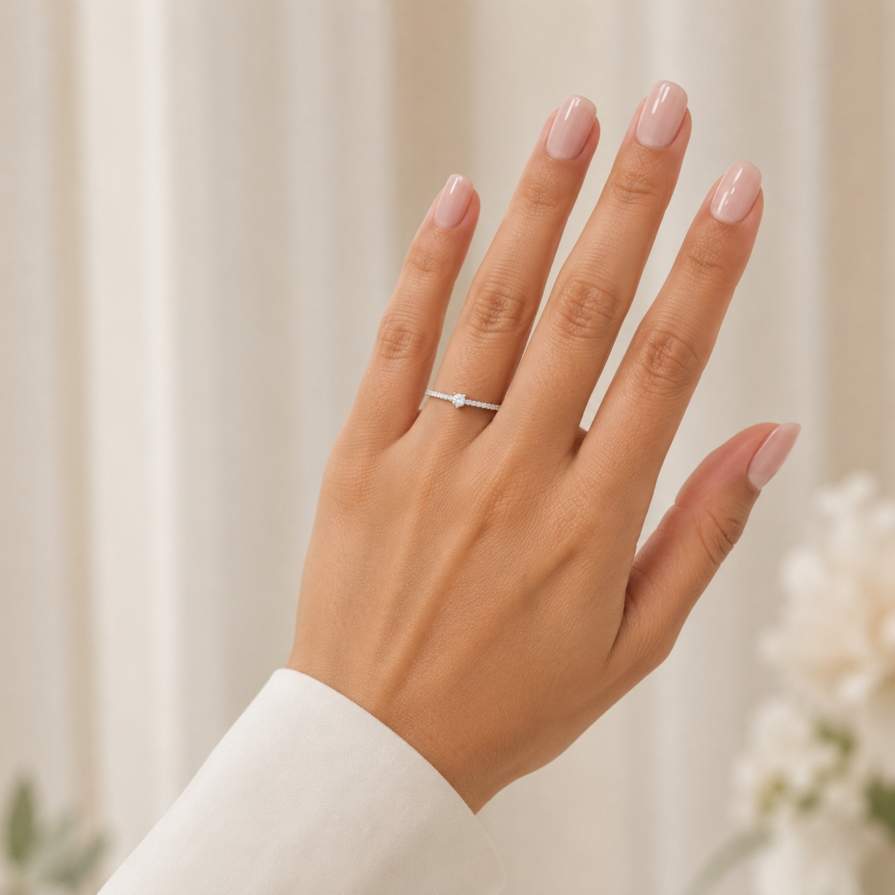 Anillo Zirconia Chica Plata Ley 925