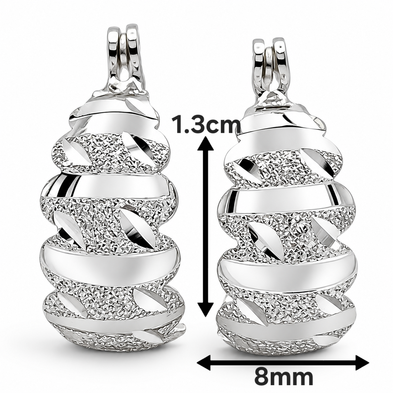 Arracada Chica Linea Plata Ley 925