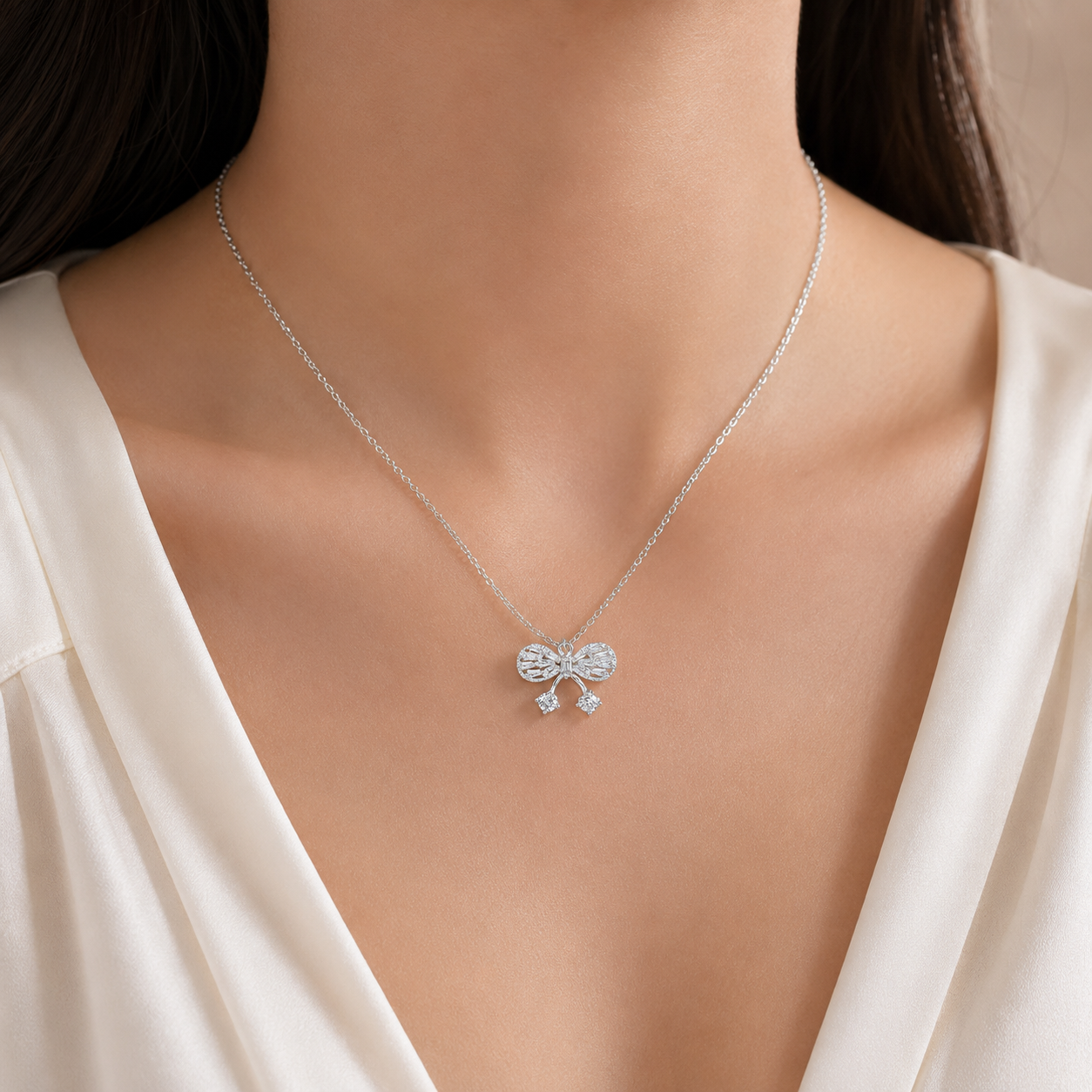 Collar Moño Zirconia