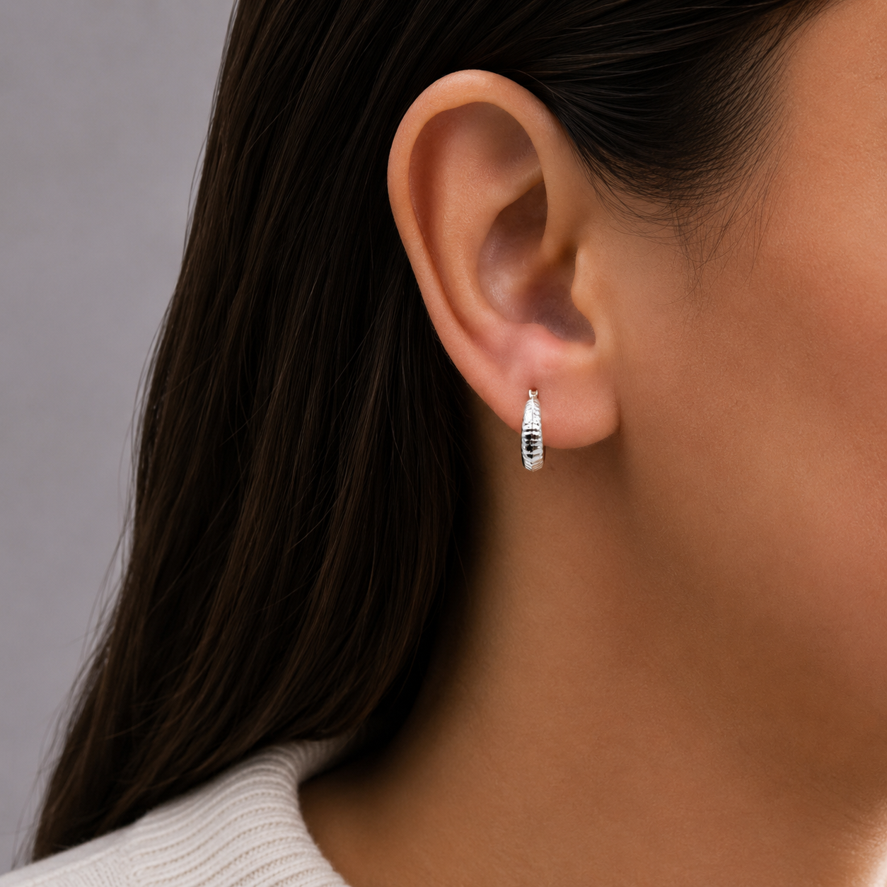 Arracada Chica Plata Ley 925