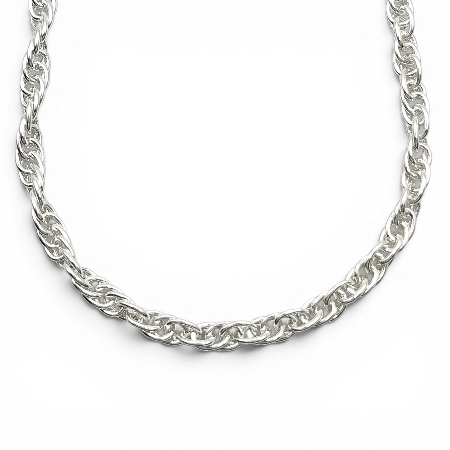 Cadena Torzal 3mm Plata Ley 925