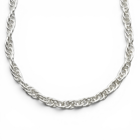 Cadena Torzal 3mm Plata Ley 925
