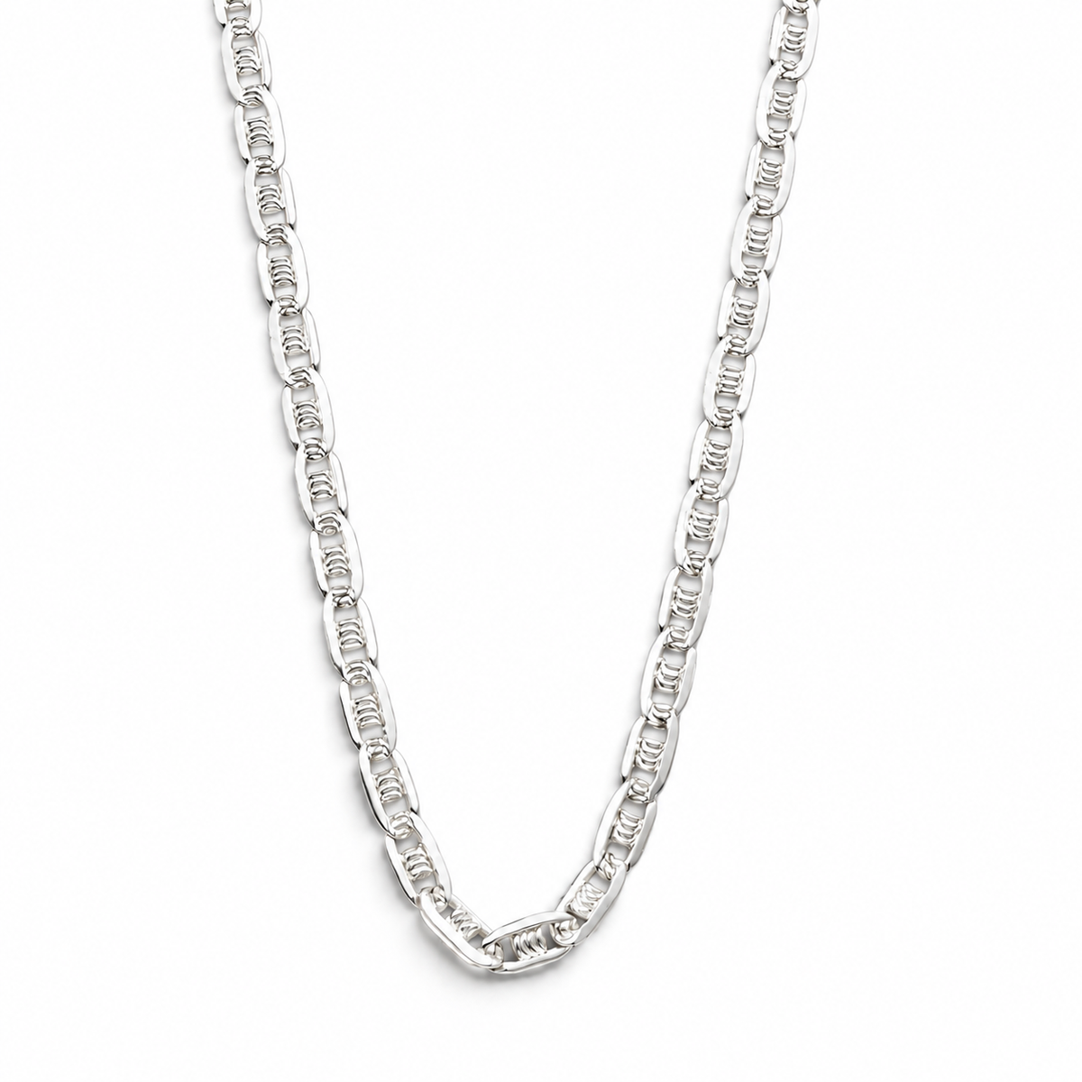 Cadena Planchada Diamantada 2mm Plata Ley 925
