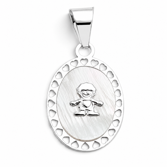 Dije Blanco Niño Plata Ley 925