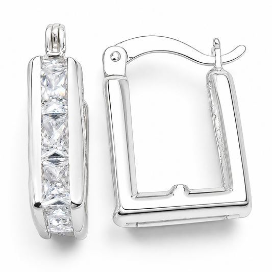 Hugguies Cuadro Zirconia Plata Ley 925