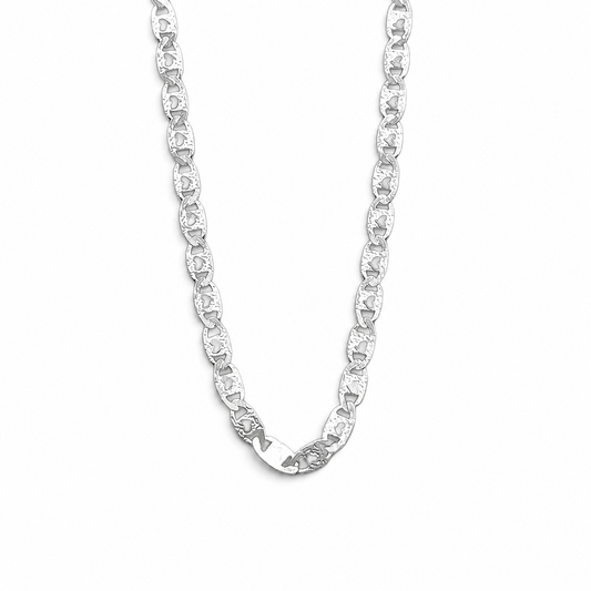 Cadena Corazon Planchada 2mm Plata Ley 925