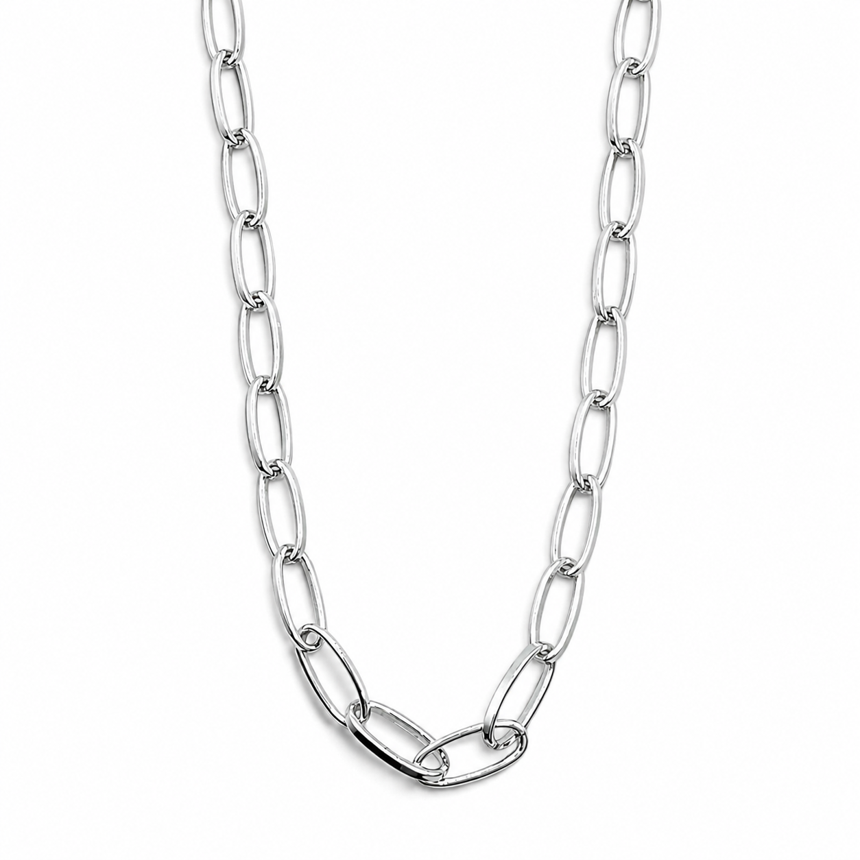 Cadena Ovalo 5mm Plata Ley 925