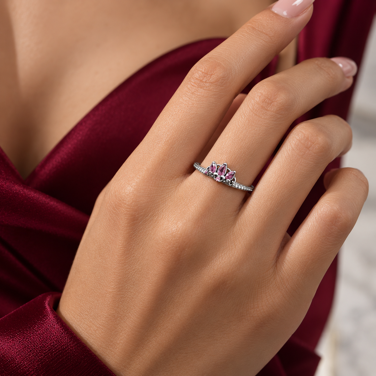 Anillo Prin Ra Pan Plata Ley 925