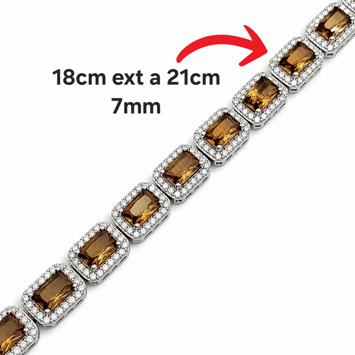 Pulsera Cuadro Zultanita Plata Ley 925