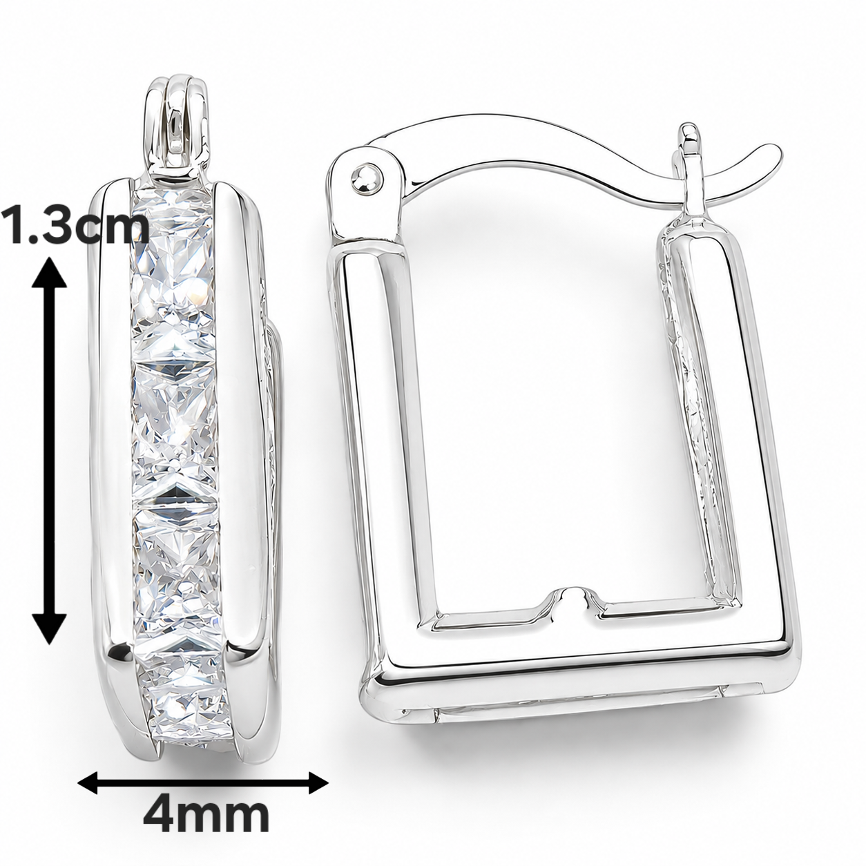 Hugguies Cuadro Zirconia Plata Ley 925