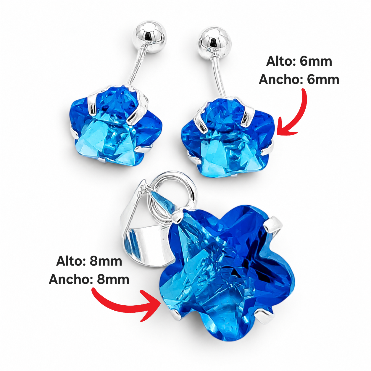 Set Flor Azul