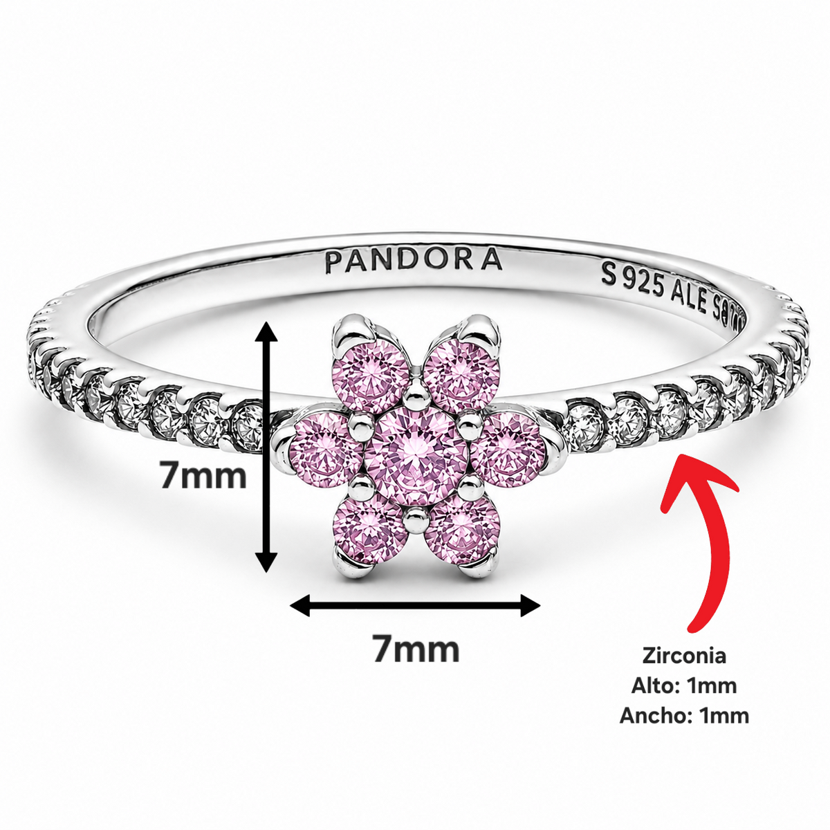 Anillo Florecita Rosa Pan