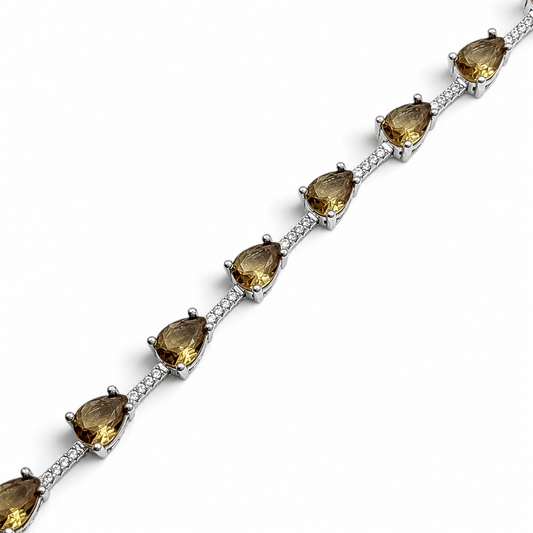 Pulsera Gotita Zultanita Plata Ley 925
