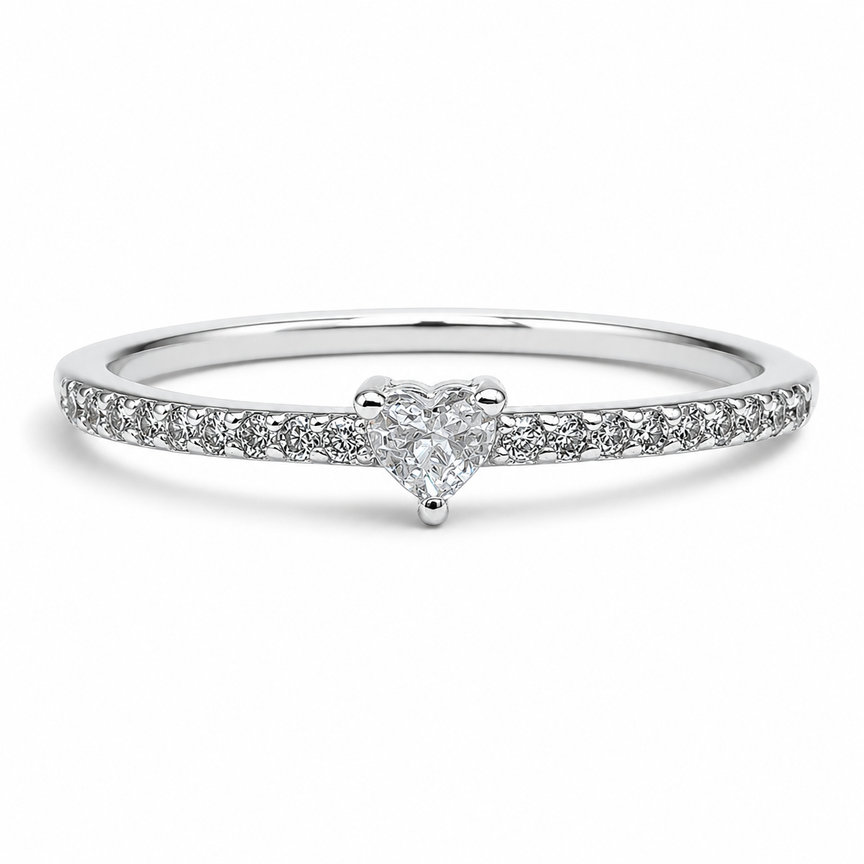 Anillo Zirconia Blanca Plata Ley 925