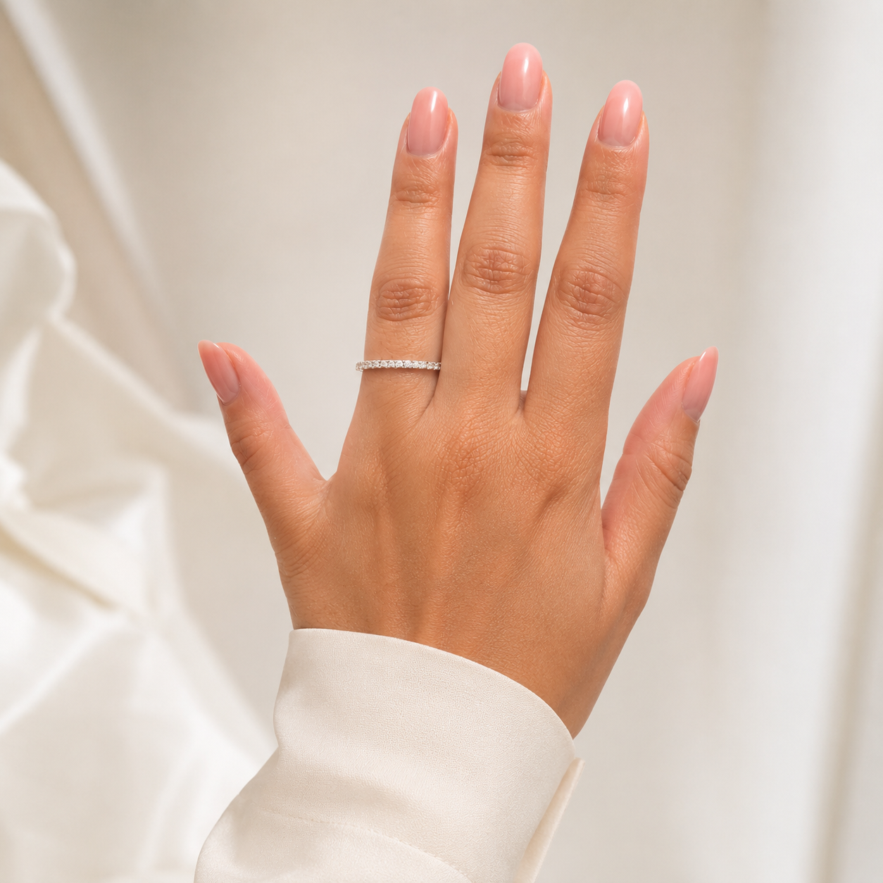 Anillo Zirconia Blanca Plata Ley 925