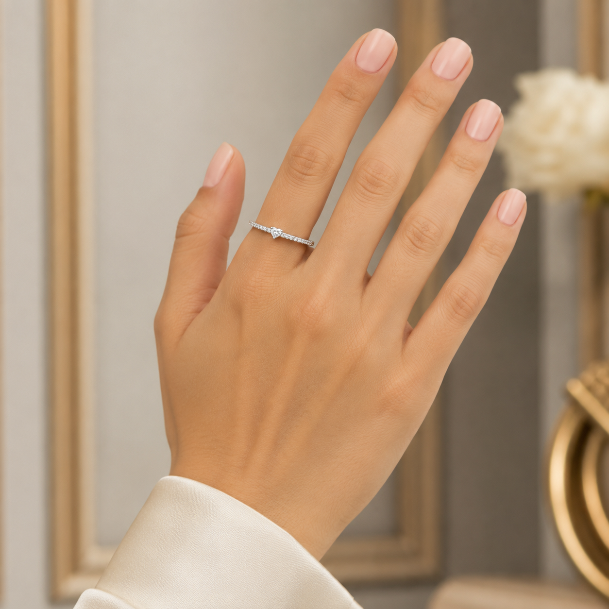 Anillo Zirconia Blanca Plata Ley 925
