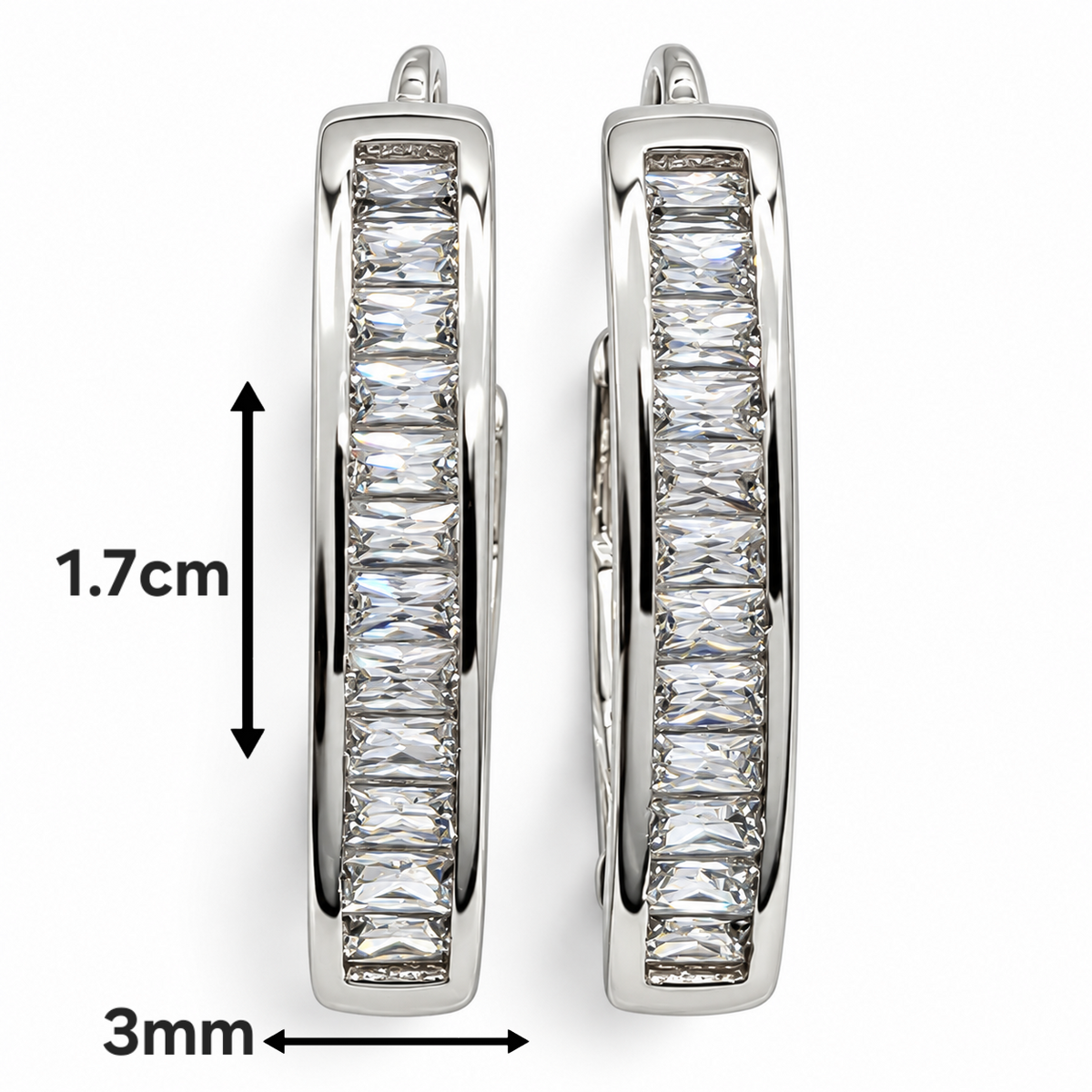 Hugguies Zirconia Plata Ley 925