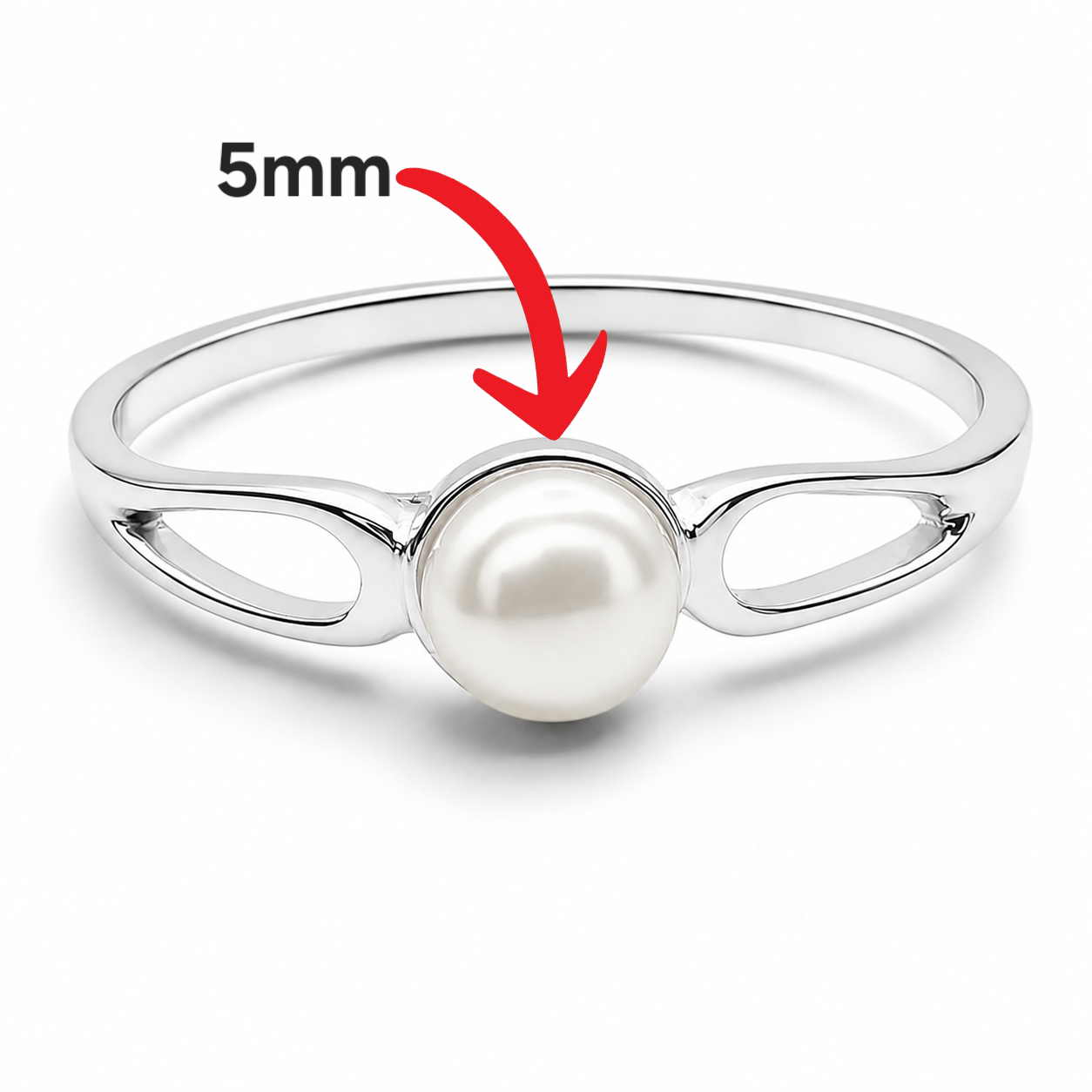 Anillo Perla Plata Ley 925