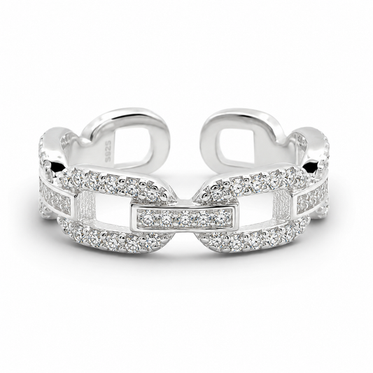 Anillo Cadena Zirconia
