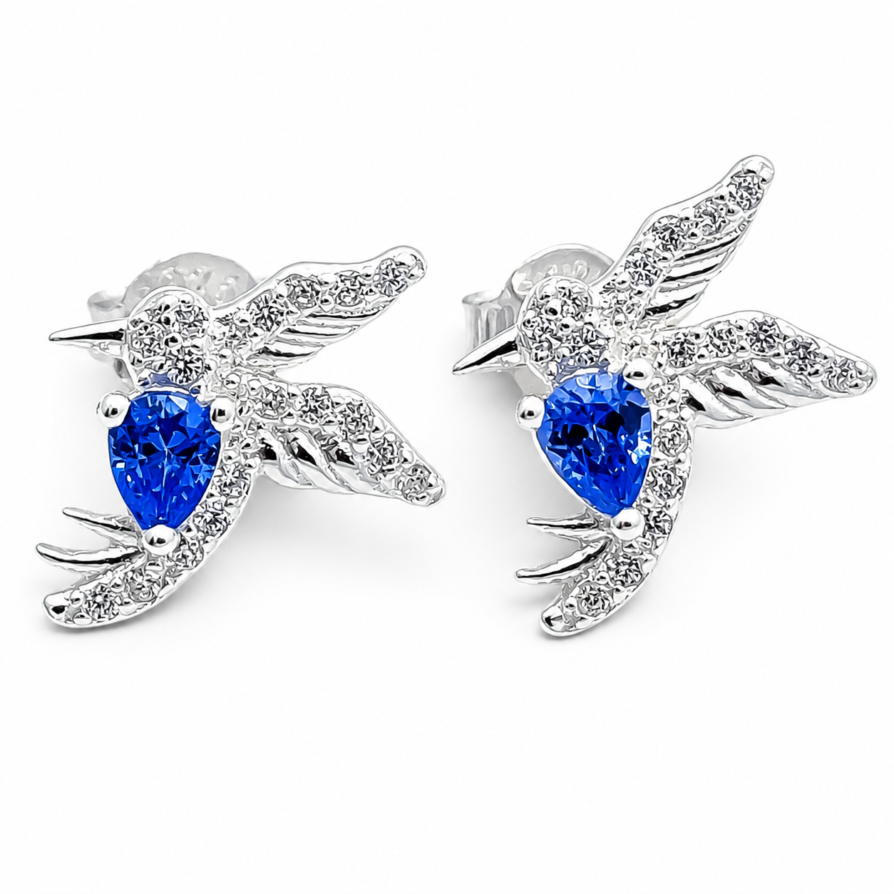 Arete Colibri Azul