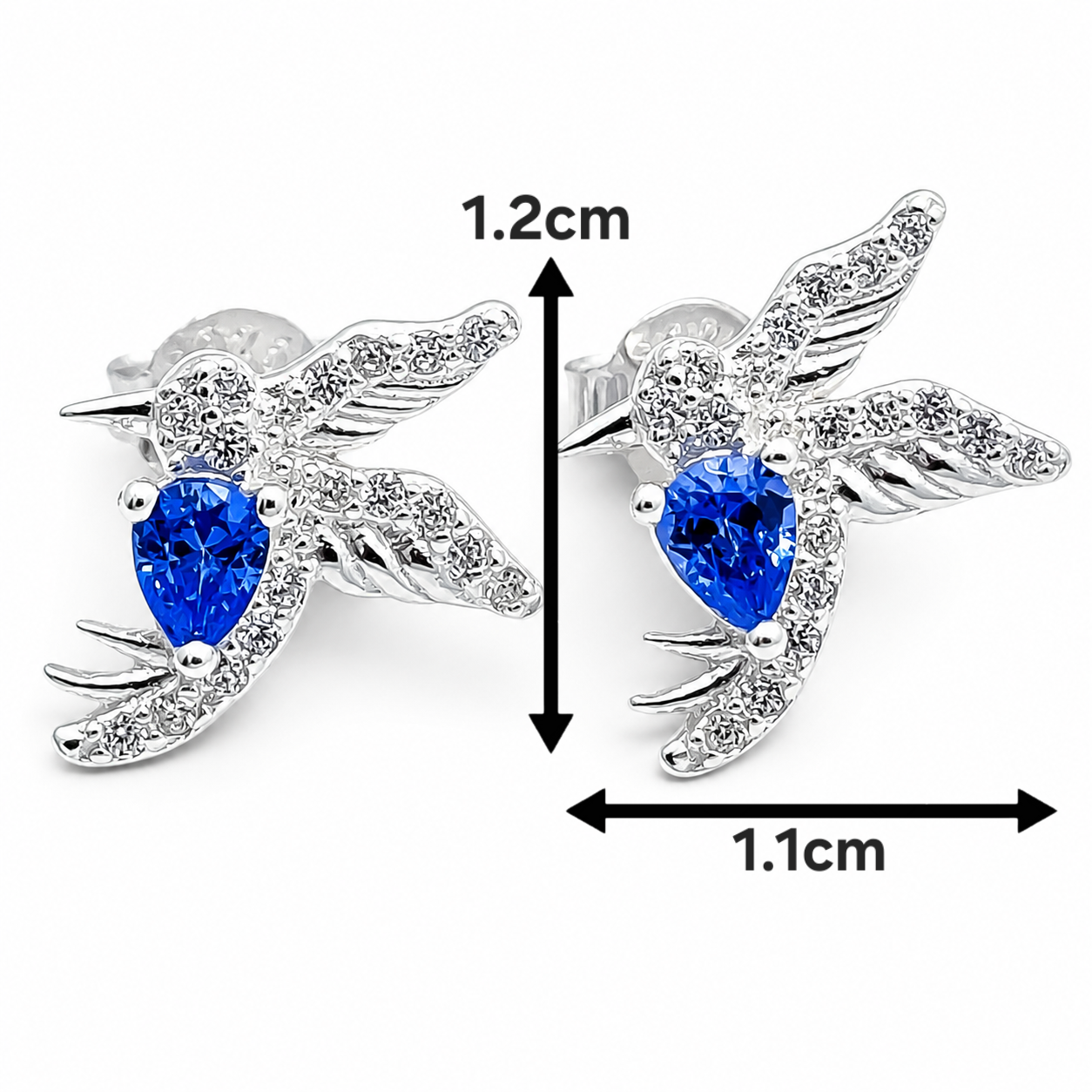 Arete Colibri Azul
