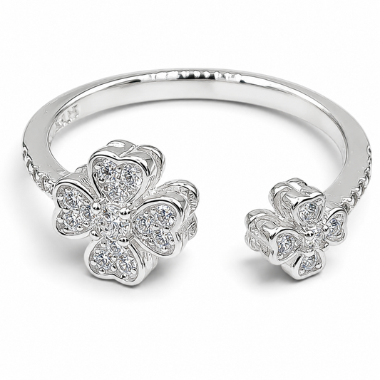 Anillo Zirconia Trebol