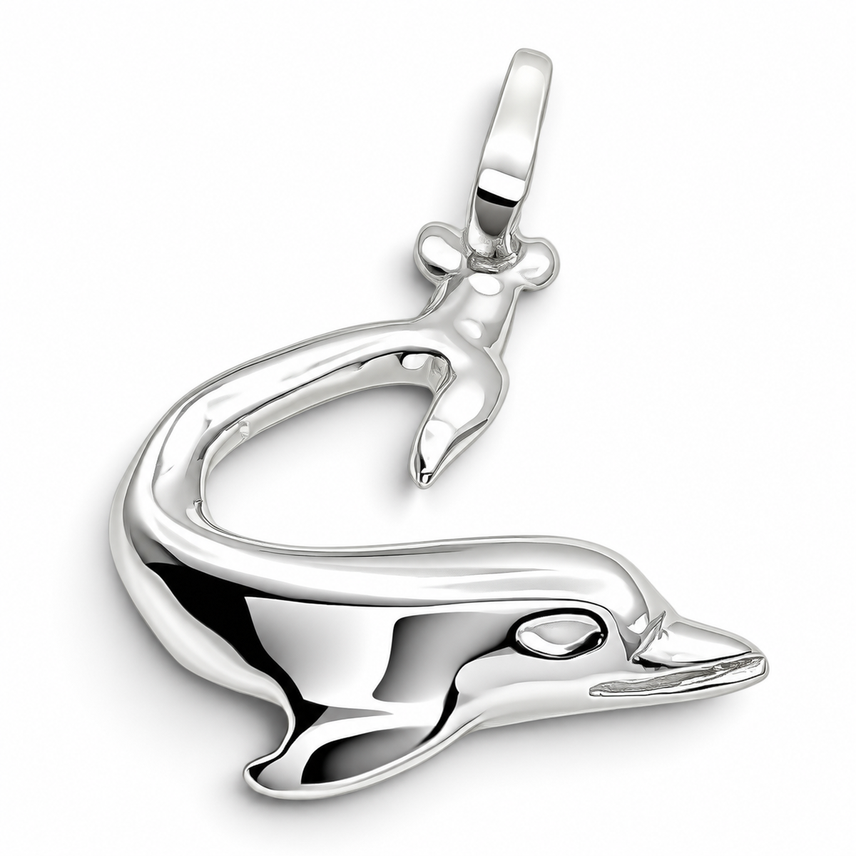 Dije Delfin Curvo Plata Ley 925