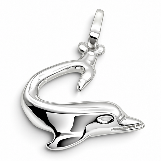 Dije Delfin Curvo Plata Ley 925