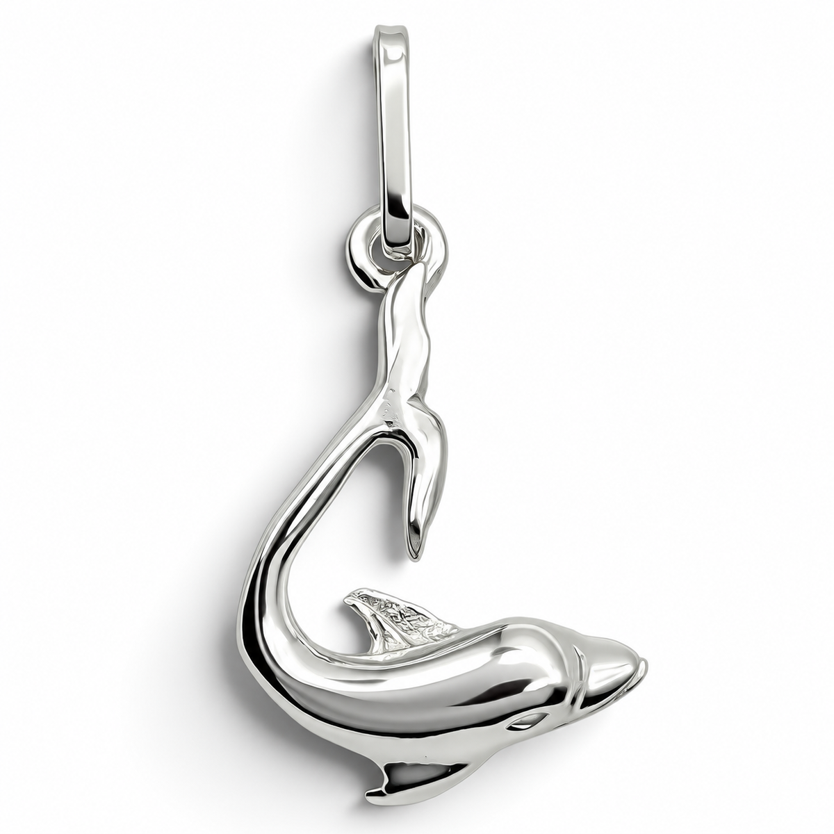 Dije Delfin Curvo Plata Ley 925