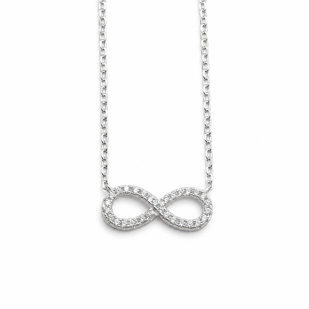 Collar Infinito Plata Ley 925