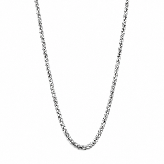 Cadena Tipo Espiga 1mm Plata Ley 925