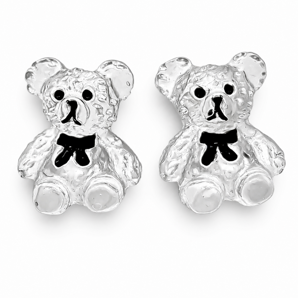 Broquel Osito Blanco Plata Ley 925