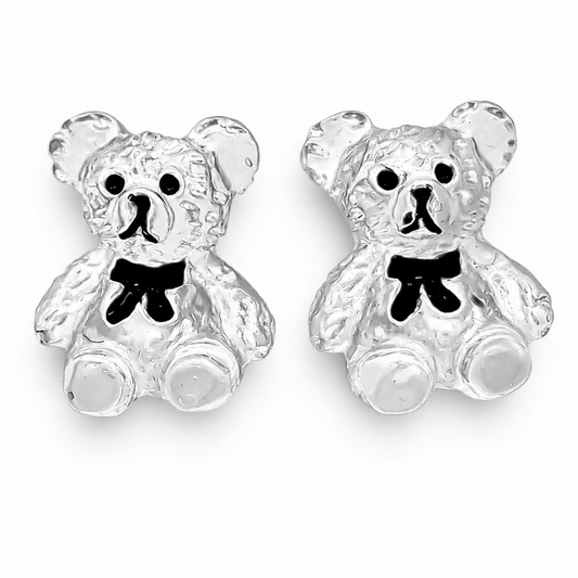 Broquel Osito Blanco Plata Ley 925