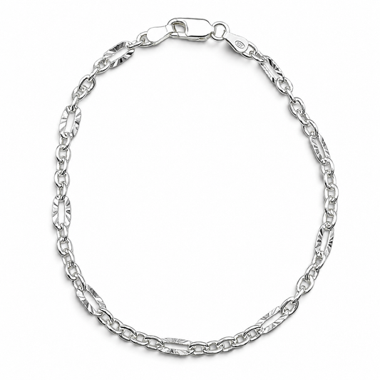 Pulsera Argolla Diamantada Plata Ley 925