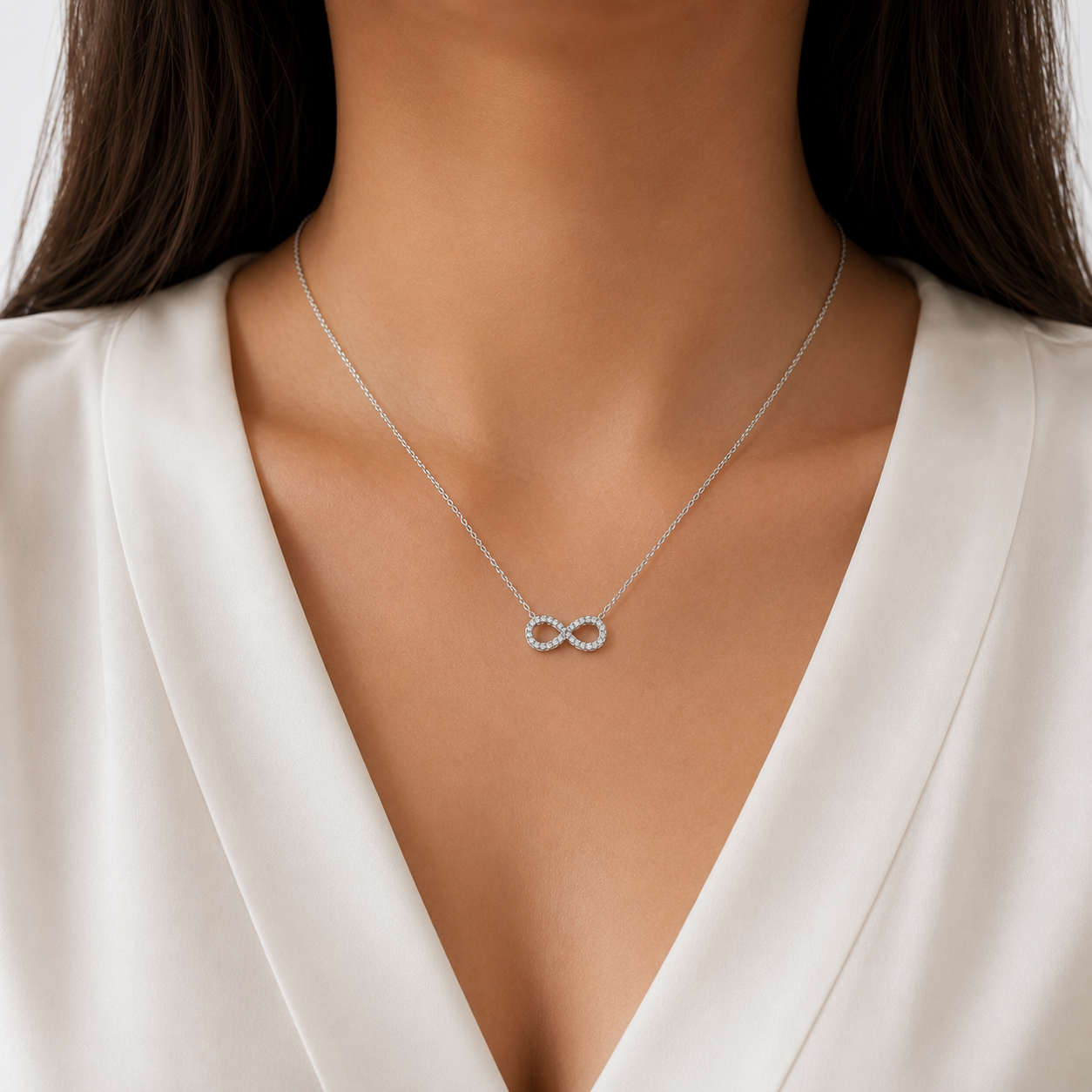 Collar Infinito Plata Ley 925