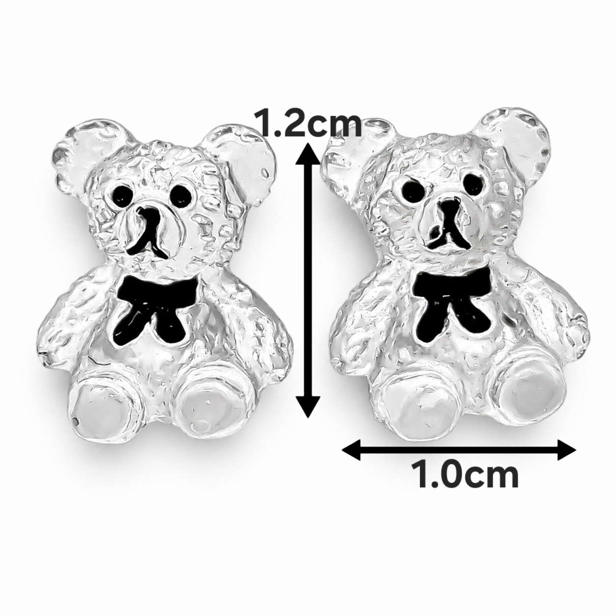 Broquel Osito Blanco Plata Ley 925